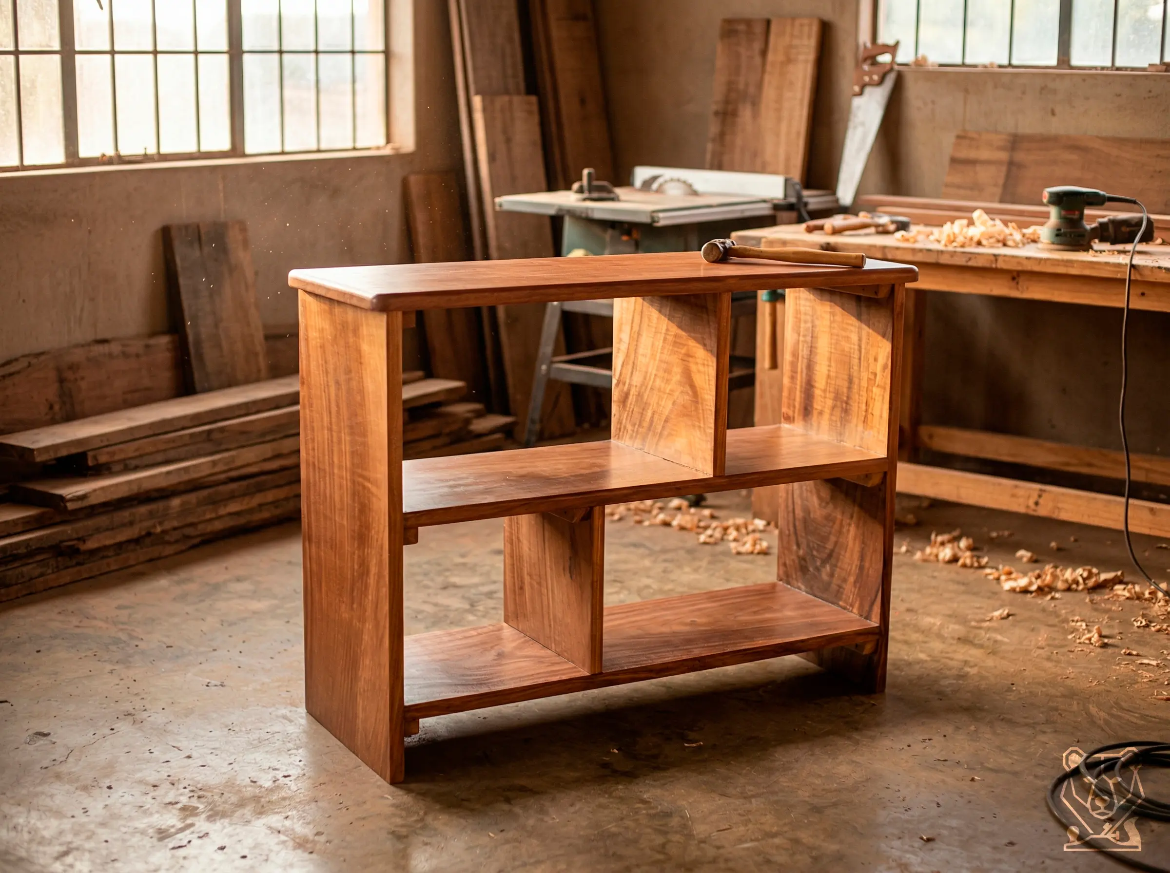 Mesa de Noche con Amplios Espacios de Almacenamiento